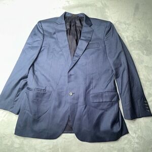 Brooks Brothers Saxxon Madison Blazer 42S Mens Blue Pinstripe USA Wool